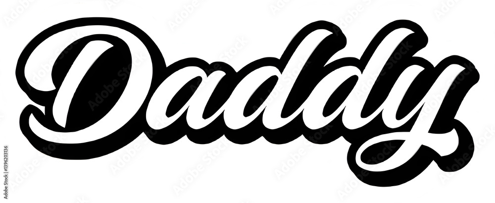 Obraz premium Cheer up, daddy Sticker illustration. Generative ai