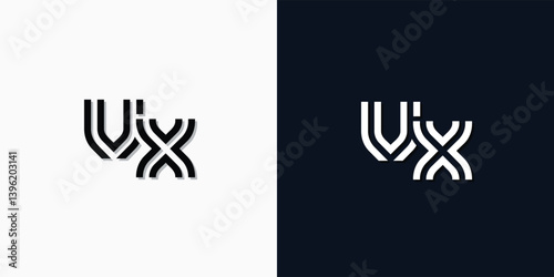 Modern Abstract Initial letter VX logo.