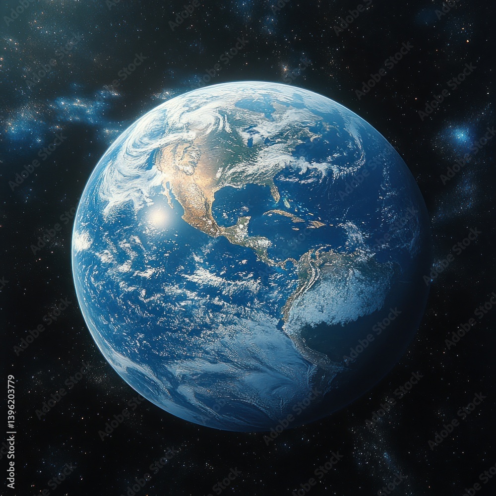 Naklejka premium Earth from Space Aerial View of Africa and Madagascar in Hyper-Realistic Detail