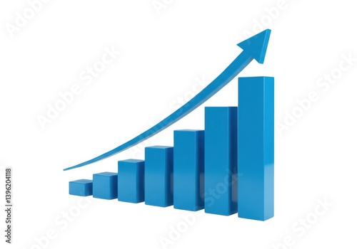 Free Download Growth chart diagram business financial success concept isolated on white background - GFXLoad