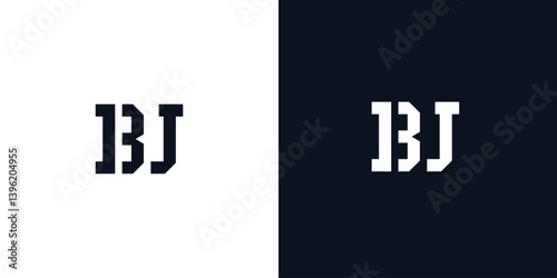 Creative abstract initial letter BU logo.