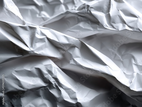 Crumpled white paper with m...