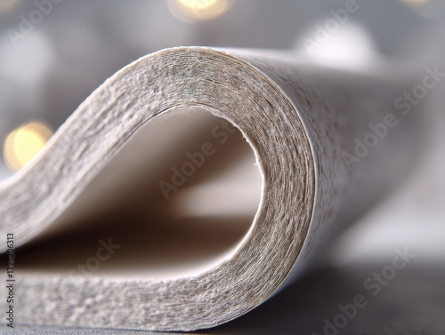 Curved edge of an open book...