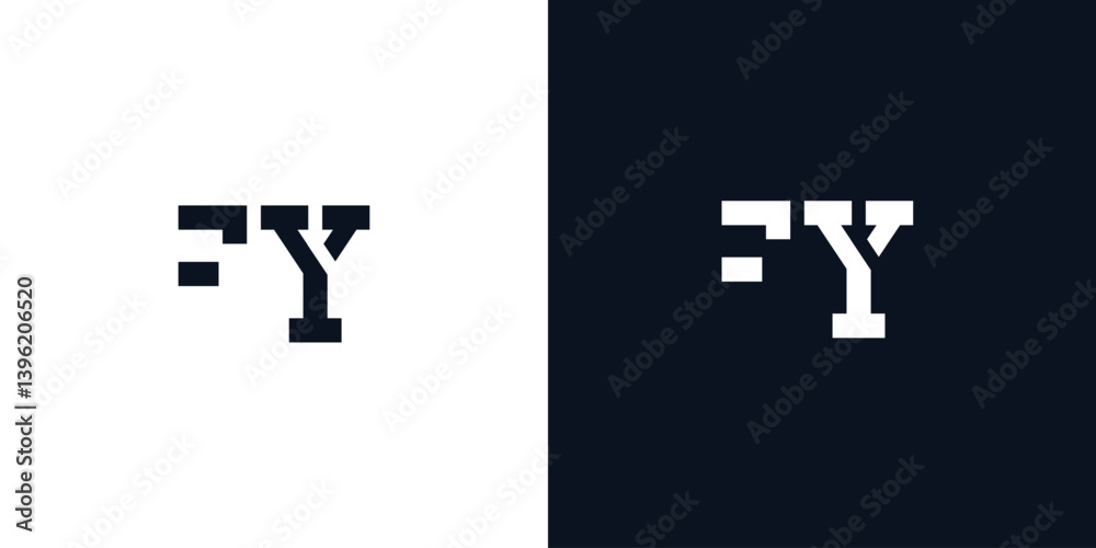Fototapeta premium Creative abstract initial letter FY logo.