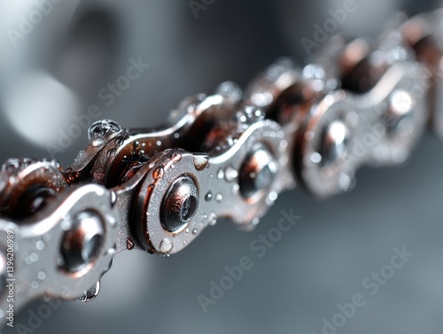 Close-up of a metal chain w...