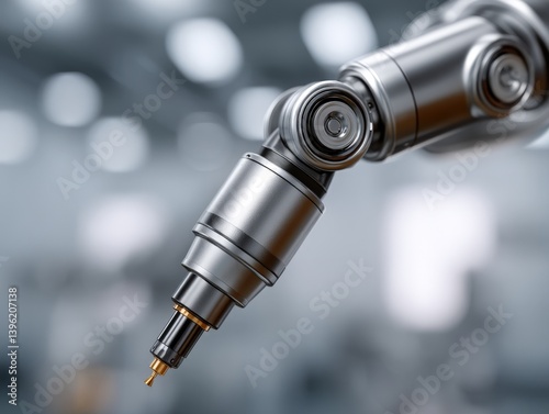 High-tech metallic robotic ...