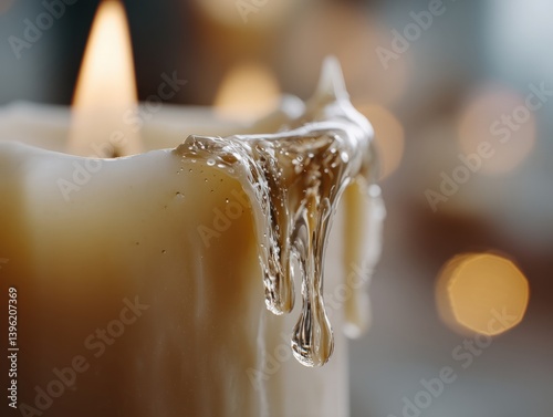 Melting candle with smooth ...