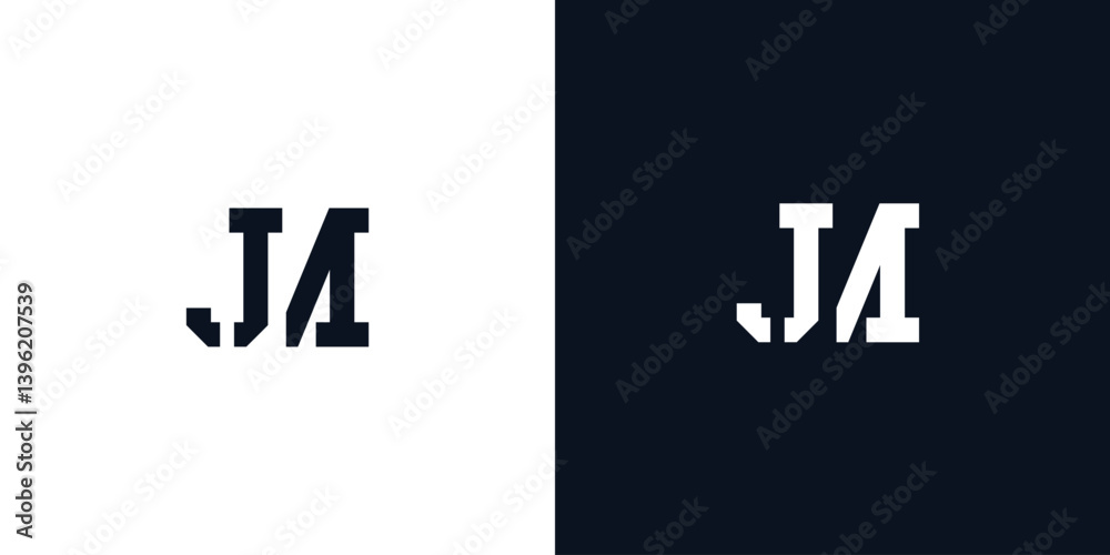 Creative abstract initial letter JM logo.