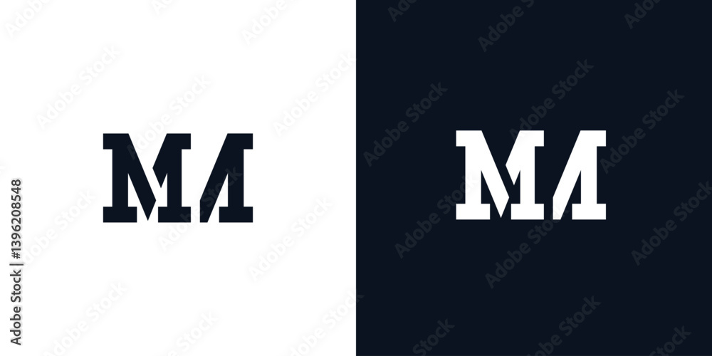 Obraz premium Creative abstract initial letter MM logo.