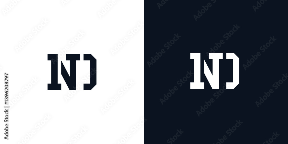 Creative abstract initial letter ND logo. Creative abstract initial letter ND logo.