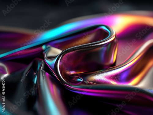 Sleek fabric draped with vi...
