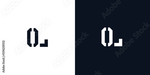Creative abstract initial letter OL logo.