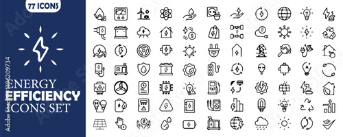 Energy Efficiency SVG Vector Icons, Silhouette Vector Icon