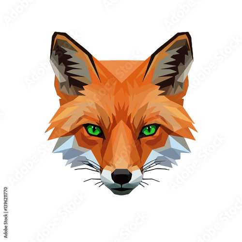 Geometric Fox Face Illustration