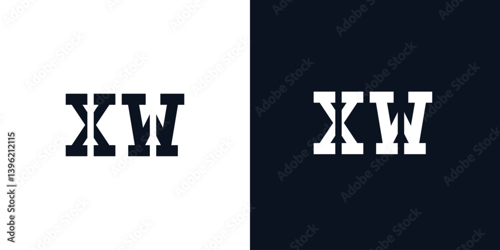 Obraz premium Creative abstract initial letter XW logo.