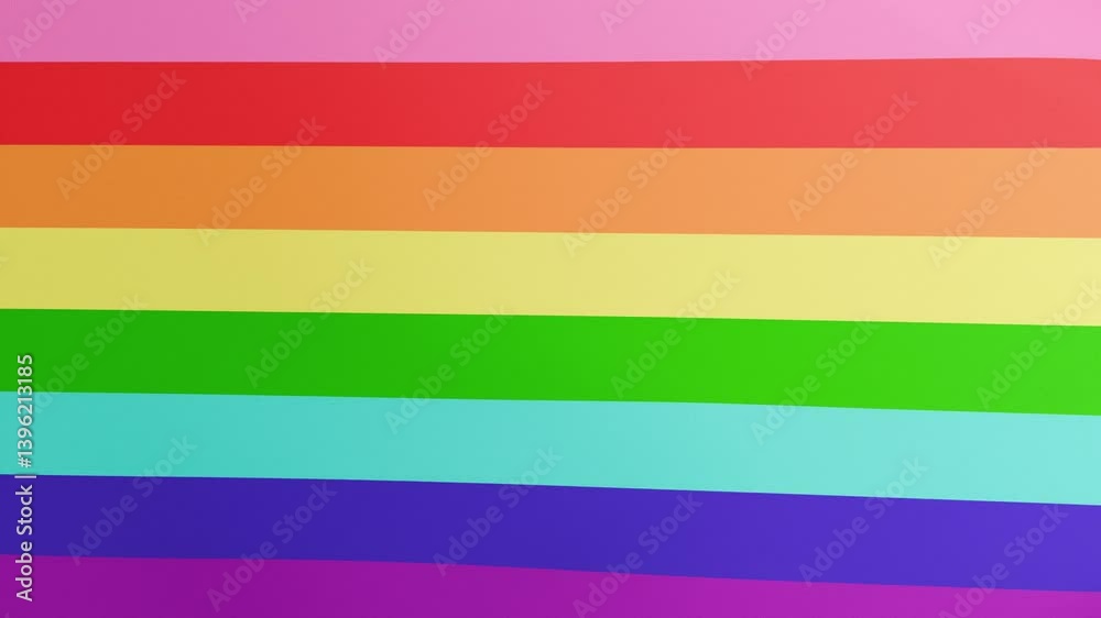 Rainbow LGBT+ flag waving. Looping 4K animation Rainbow LGBT+ flag waving. Looping 4K animation