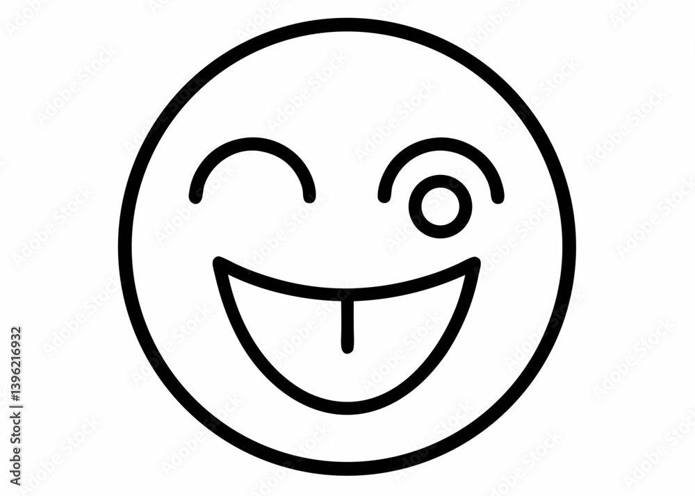 Simple Black And White Line Drawing Circular Smiley Simple Black And White Line Drawing Circular Smiley