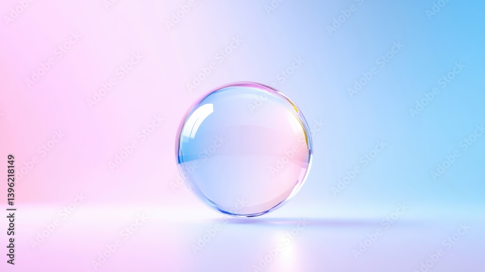 Abstract sphere on a pastel background Abstract sphere on a pastel background