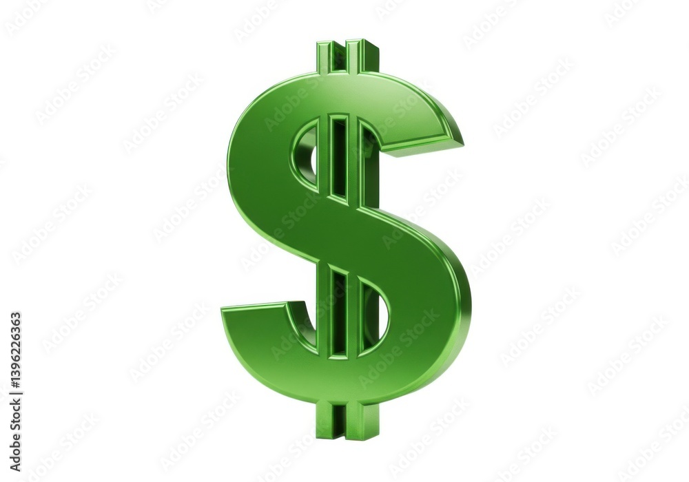 Green dollar sign currency finance symbol isolated image isolated on white background Green dollar sign currency finance symbol isolated image isolated on white background