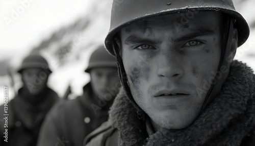 WW2 Soldier, Snowy Mountain