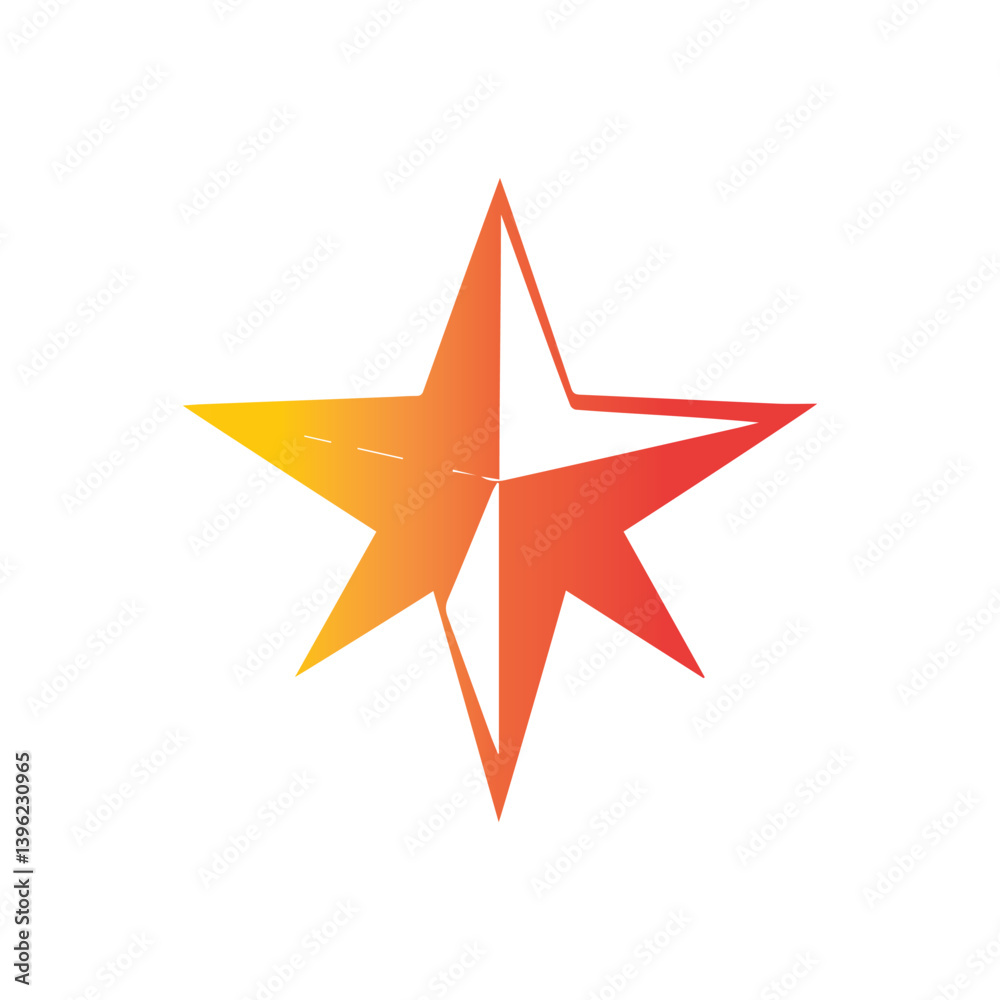 Fototapeta premium Creative Star Logo Design Illustration Template