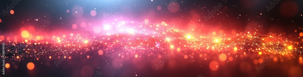 Abstract Geometric Network Structure with Dots and Lines for Digital Technology and Communication Visualisation Abstract Geometric Network Structure with Dots and Lines for Digital Technology and Communication Visualisation