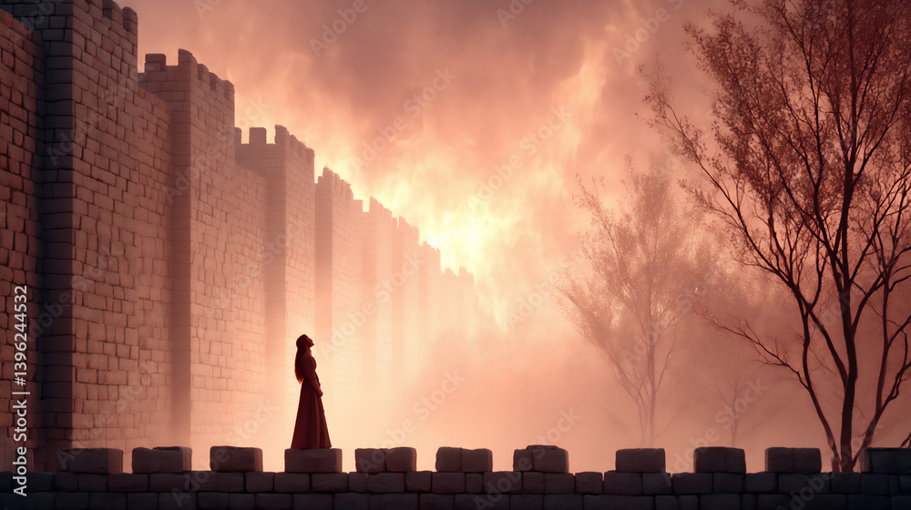 Obraz premium jerusalem siege: fire walls