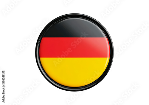 German flag on a circular glossy button isolated on transparent background Free Download German flag on a circular glossy button isolated on transparent background - GFXLoad