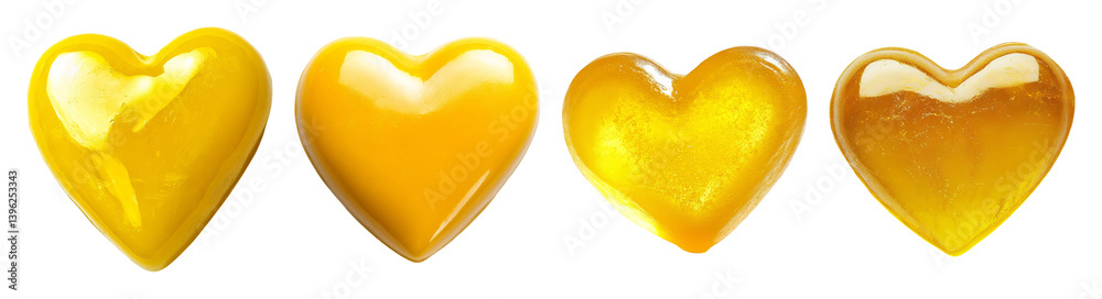 Vibrant Yellow Heart Shapes on Transparent Background for Design Use, PNG bundle collection, Isolated on Transparent Background Vibrant Yellow Heart Shapes on Transparent Background for Design Use, PNG bundle collection, Isolated on Transparent Background