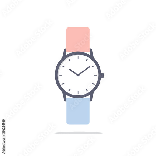 Minimalist Wristwatch with Colorful Straps – Modern Timepiece Design for Fashion, Lifestyle, and Accessory Concepts