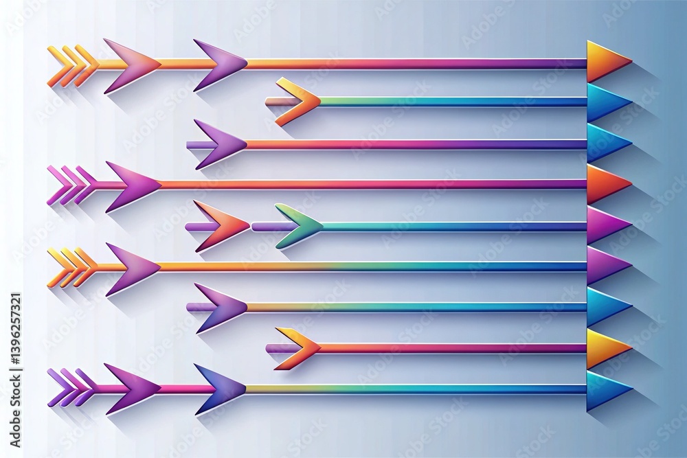Fototapeta premium Abstract Arrows, Minimalist Graphics, Transparent Design