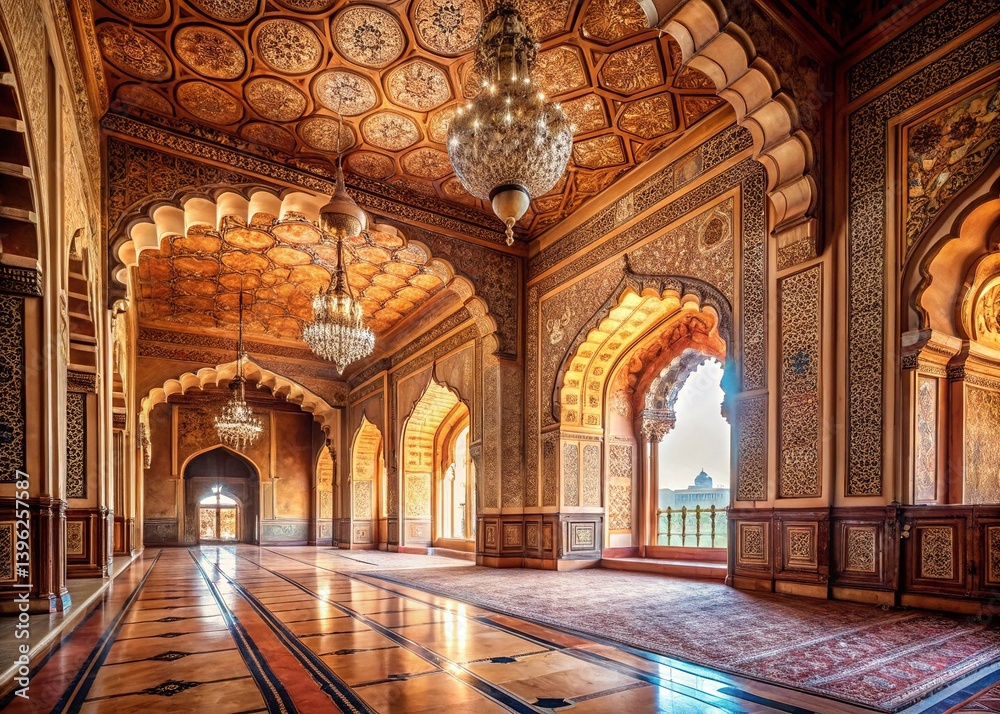 Obraz premium Badshahi Mosque Prayer Hall - Majestic Architecture