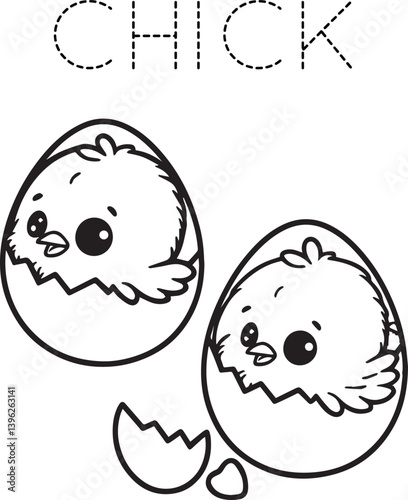 drawing chick for kids