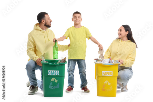 Family with containers sort...