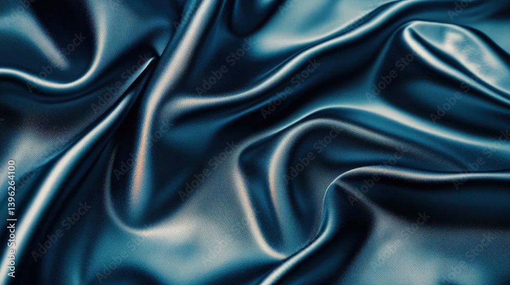 Obraz premium Elegant abstract blue background featuring shiny lines and soft silk textures. Ideal for presentations, packaging cover templates, and wallpapers. High-quality 2K resolution.