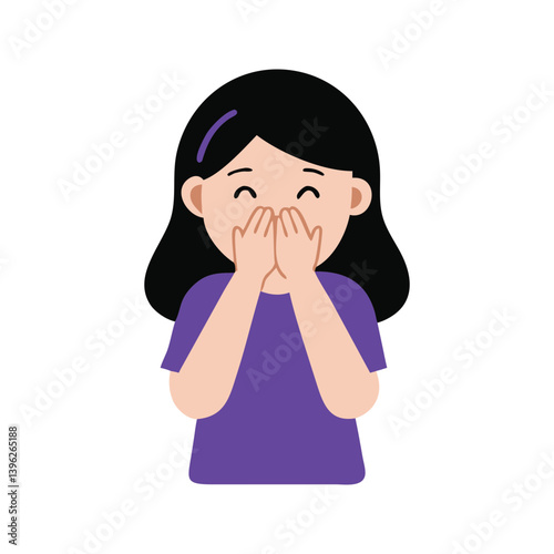 sick woman blowing her nose