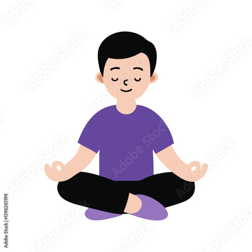 boy in yoga pose