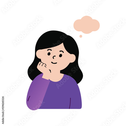 girl thinking about something