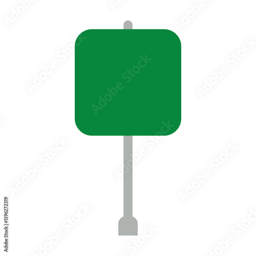 Blank Green Road Sign Board Icon, Simple Icon Vector Design, best used for presentation, application, web and banner	