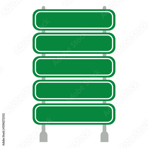 Blank Green Road Sign Board Icon, Simple Icon Vector Design, best used for presentation, application, web and banner	