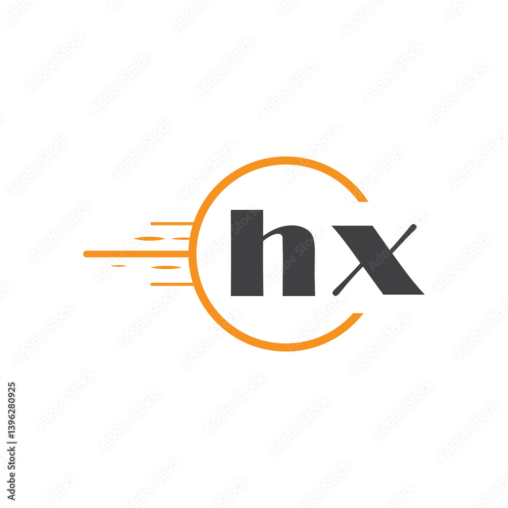 Fototapeta premium initial monogram logo with circle style design.