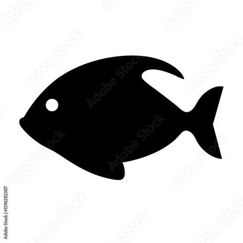 platy fish black silhouette of a moorish idol fish aquatic animal ocean life- simple black silhouette of a platy fish tropical sea life animal icon,