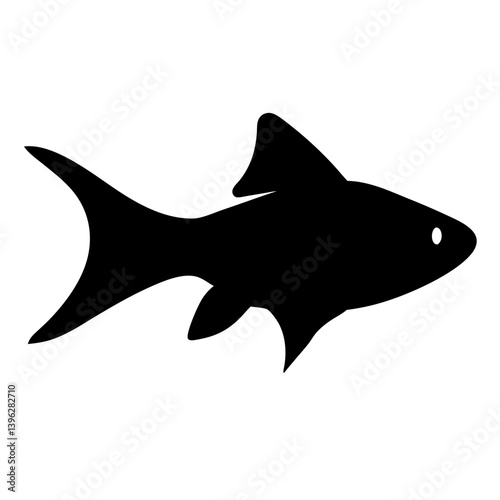 swordtail fish black silhouette of a moorish idol fish aquatic animal ocean life- simple black silhouette of a swordtail fish tropical sea life animal icon,