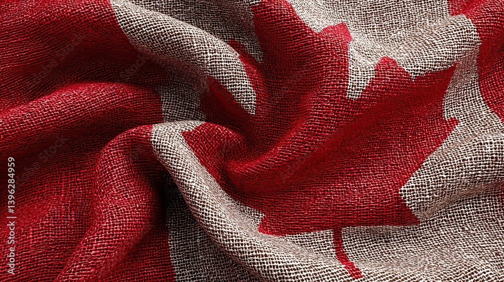 Canadian Flag Fabric Texture Red White Maple Leaf Background Detailed National Symbol Patriotism Woven Textile Design Element High Resolution Image Canadian Flag Fabric Texture Red White Maple Leaf Background Detailed National Symbol Patriotism Woven Textile Design Element High Resolution Image