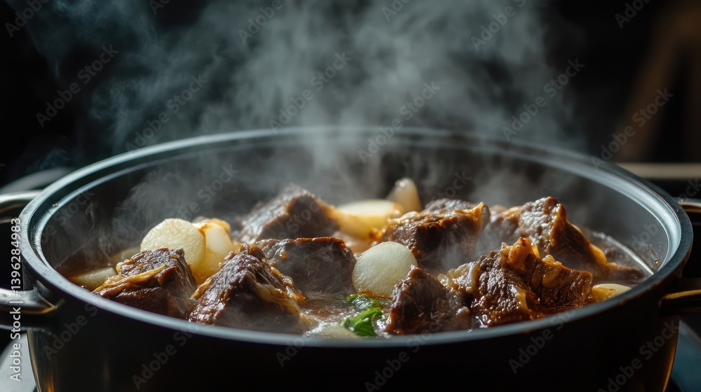 Cooking food in pot Cooking food in pot