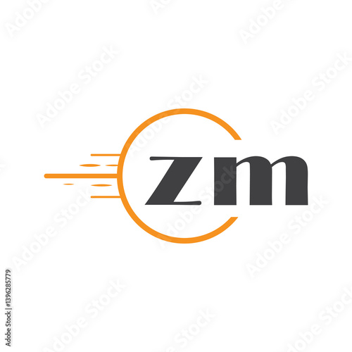 initial monogram logo with circle style design.