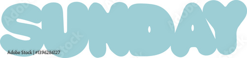 sunday bubble balloon letters