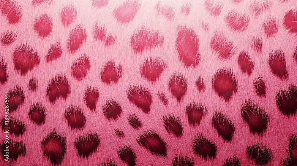 Obraz premium A vibrant pink leopard print pattern with a deep red center.