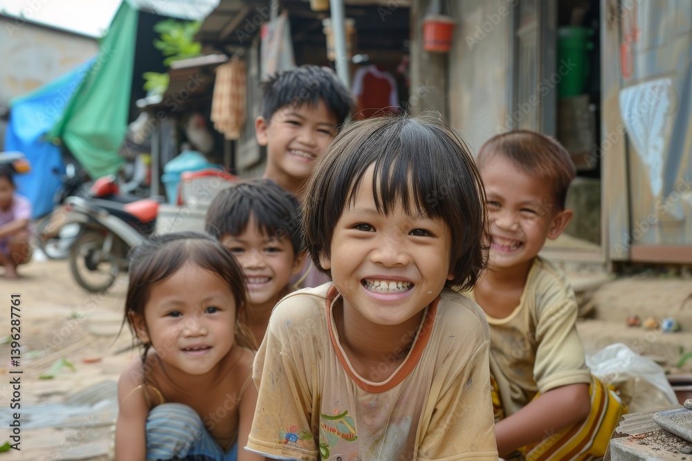 Children in the village of Phetchaburi, Thailand. Children in the village of Phetchaburi, Thailand.