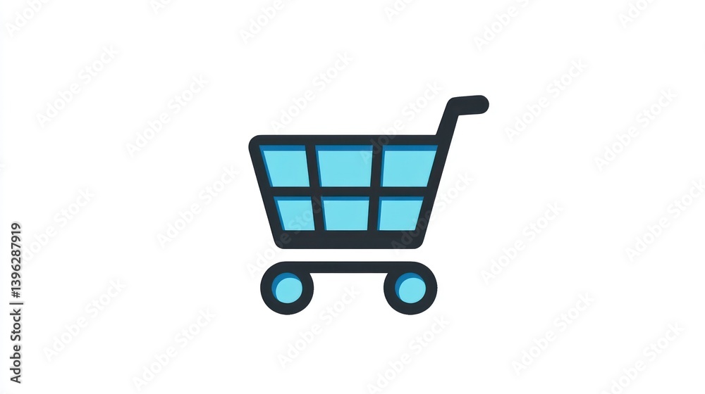 Shopping Cart Icon Digital Ecommerce Symbol for Online Retail and Sales Shopping Cart Icon Digital Ecommerce Symbol for Online Retail and Sales